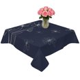 thumbnail image 2 of Navy Blue Table Cloth Waterproof Tablecloths, Spring Flora Tablecloth Dining Table Cover for Kitchen Party Tabletop Outdoor, Square Tablecloth 54x54 Inch, 2 of 9