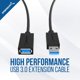 thumbnail image 2 of Cable de extensión USB 3.0 Sabrent de 6 pies A macho a hembra, negro, 2 of 7