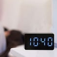 thumbnail image 3 of JINGT Portable LED Mirror Clock with Calendar/Temperature Alarm CR2032 Button Battery, 3 of 8