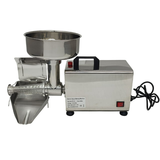 Electric Tomato Presser Strainer Commercial Jam Maker Food Milling Machine 110V Stainless Steel