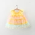 thumbnail image 2 of Robes d'Été Décontractées Funicet, Robes d'Été Décontractées, Robe-Jupe d'Été Mignonne en Maille Multicolore à Manches Volantées pour Tout-Petits Enfants Filles, Robe d'Été Décontractée, Cadeaux pour Fillette Tout-Petit, 2 of 5