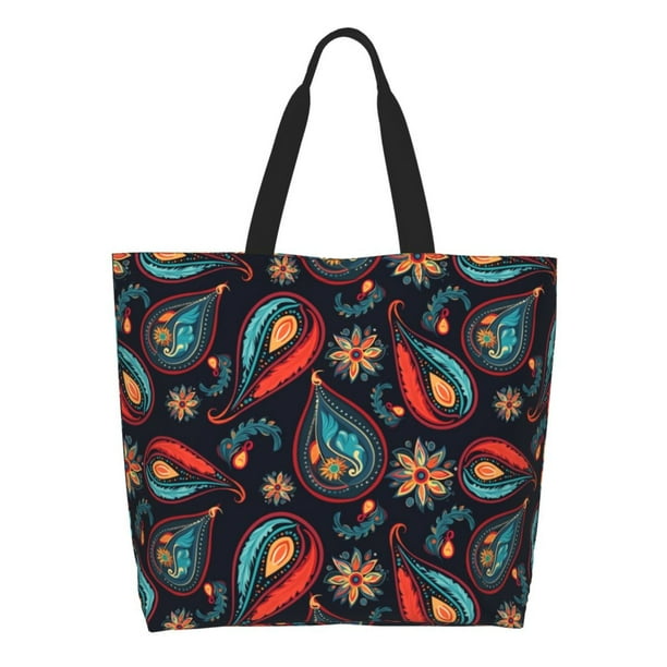Disketp Paisley1 Bolsa Tote Estampada para Mujer, Bolso de Hombro y de Mano para Compras y Viajes
