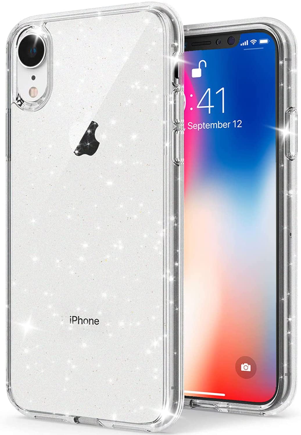 Ulak Phone Case For Apple Iphone Xr Cute Bling Bumper Shockproof Iphone Xr Case For Women Girls Glitter Clear Walmart Com