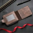 thumbnail image 2 of XQWJWLA PU Leather Mens Wallet with Zipper, Vintage RFID Blocking Big Capacity Wallet for Men with Flap ID Window, Credit Card Slots & Coin Pocket, Valentines Day Gifts for Men(Coffee), 2 of 7