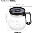 thumbnail image 2 of 16oz Novelty Coffee Pot Mug – Glass Coffee Cup with Spill-Proof Lid, Heat Resistant Coffee Mug, 2 of 9