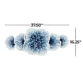 thumbnail image 3 of DecMode Blue Metal 3D Floral Wall Decor, 3 of 7