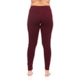 thumbnail image 2 of Merino Wool - Women's Expedition Weight Bottoms - Heavyweight Thermal Long Johns - No Itch Renewable - Burgundy - Medium, 2 of 3