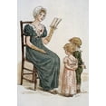 thumbnail image 2 of Greenaway, Kate 18x24 White Modern Wood Framed Museum Art Print Titled - July Kate Greenaways Almanac For 1895, 2 of 4