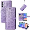 thumbnail image 1 of Funda Cartera FOXDOCK para Samsung Galaxy A05S , Flip PU con Relieve de Gatos y Perros, Tarjetero y Soporte, 1 of 6