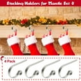 thumbnail image 2 of Christmas Stocking Holder,4 Pack Stocking Holders for Mantle,Non-Slip Stockings Holders for Christmas Decorations for Mantel Fireplace with Adjustable Design,Silver, 2 of 15