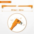 thumbnail image 4 of Cable USB-C Tether Tools TetherPro Naranja Alta Visibilidad de Ángulo Recto a USB-C 15 Pies, 4 of 6