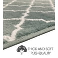 thumbnail image 6 of Stair Treads Non-Skid Safety Stair Mat, Landing Rug | Trellisville Collection Slip Resistant Indoor carpets for Home (Includes Adhesive Tape) | 2 ft x 3 ft Vibrant, Teal-White, 6 of 7