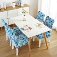 thumbnail image 3 of Artistic Butterfly and Floral Pattern Chair Covers Set of 4, Stretch Washable Polyester Kitchen Slipcovers, Removable Seat Protector for Gathering or Banquet, 3 of 7