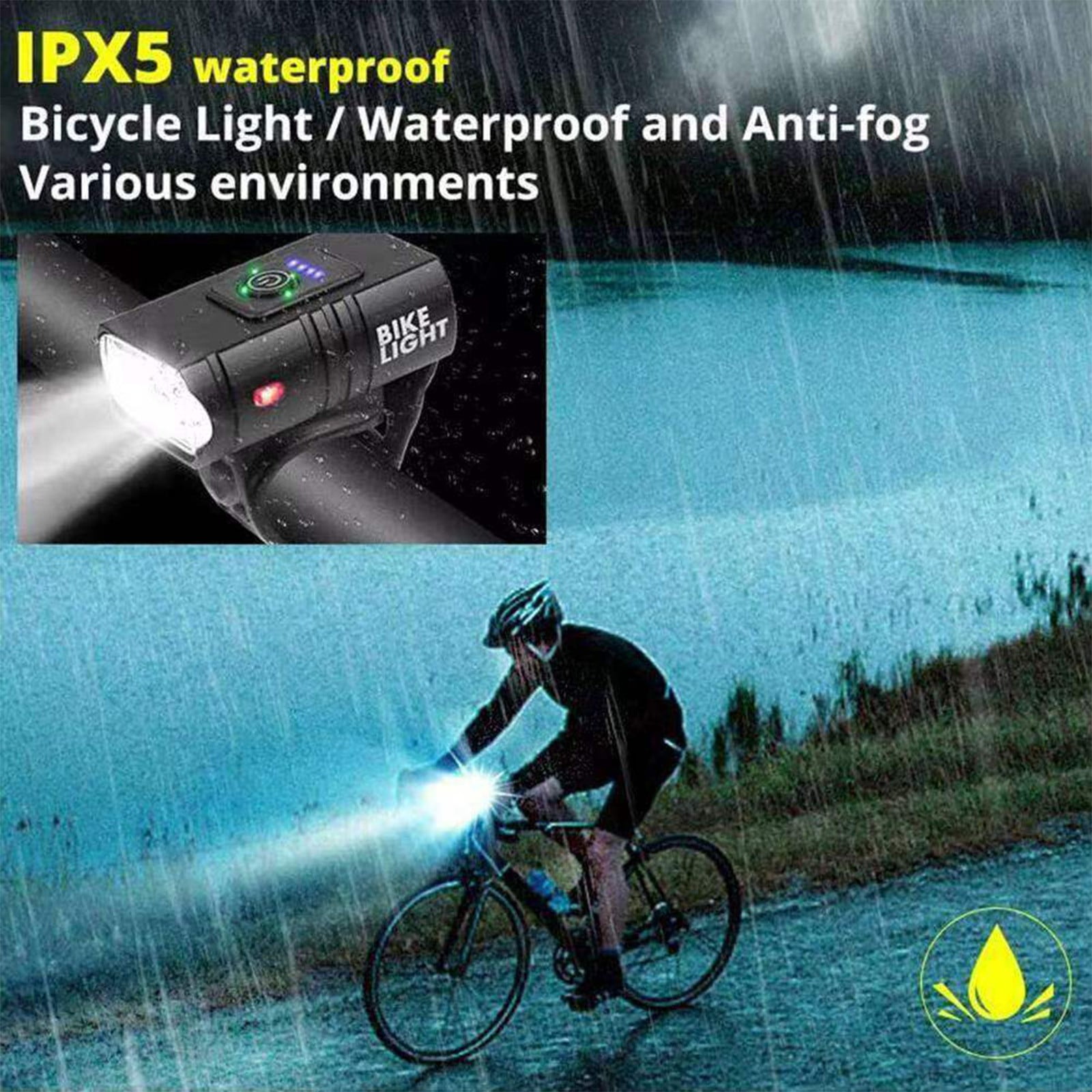 Feu De Vélo Avant RECHARGEABLE En Alliage D'Aluminium - Type C, Marque Feu De Vélo Avant RECHARGEABLE En Alliage D'Aluminium - Type C, Marque