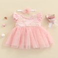 thumbnail image 2 of Robe Formelle de Princesse Fleurie pour Bébé Fille Robe de Fête d'Anniversaire Robe Tutu, 2 of 8