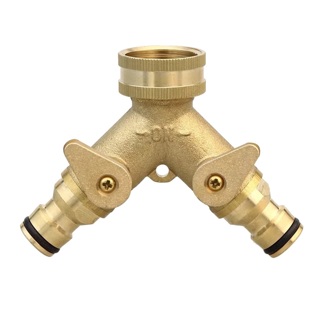 LXJ Water Divider Color : B Shower Sprinkler Mixing Valve Water Divider Faucet Water Divider one in Two Out Stainless Steel Water tap Interface