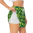 thumbnail image 3 of Lsque Tennis Balls Printed Women's Running Shorts with Liner Pockets,Elastic Quick Dry Workout Athletic Gym Yoga Shorts,Womens High Waist Shorts-Medium, 3 of 9