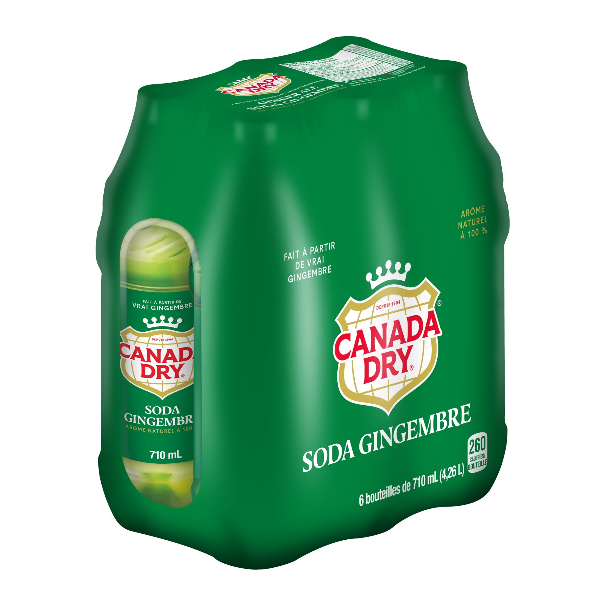 Canada Dry® Ginger Ale 710 mL Bottles, 6 Pack