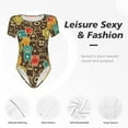 thumbnail image 6 of Balery Robot and Monsters Women's Short Sleevee Crew Neck Bodysuit Tops Short Sleeve Tops Basic-Medium, 6 of 9
