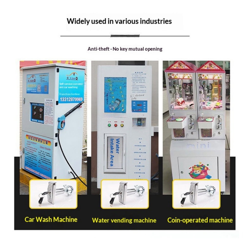 Complete Vending Machines Lock Set Featuring Tubulars Design Central Grooves