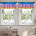 thumbnail image 2 of LALILO Kitchen Curtain Valance Colorful Boho Chic With Ethnic Rod Pocket Window Curtain 52"x 18" Set of 2, 2 of 5