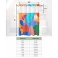 thumbnail image 6 of No Hook Shower Curtain with Snap in Liner, Boho Abstract Geometric Teal Blue Orange Hotel Shower Curtains for Bathroom, Washable Shower Curtain Liner Set with Mesh Top Window, 48"x72", 6 of 6