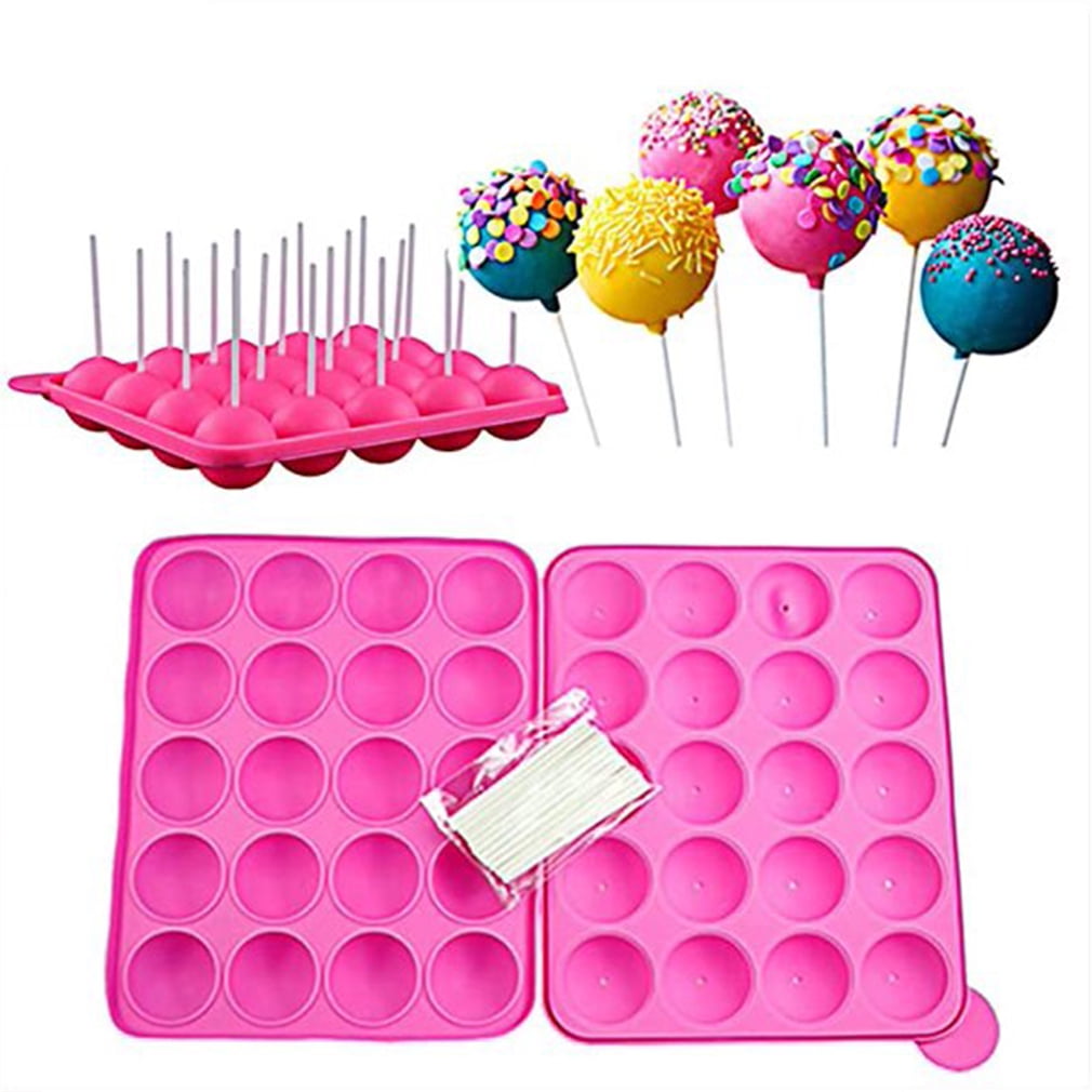 Cake Pop Mold Silicone Mold 20 Round Shaped Lollipop Pan Tray