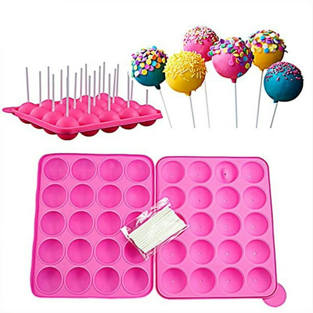 Cake Pop Mold Silicone Mold 20 Round Shaped Lollipop Pan Tray