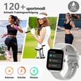 thumbnail image 3 of Smart Watch Fits for Android and iPhone 1.96'' Smartwatch for Men Women 110+ Sports Modes Fitness Tracker with Answer Make Calls/Message Reminder, IP68 Waterproof for Gift (Sliver), 3 of 7