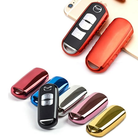 1Pcs TPU Soft Smart Remote Key Fob Holder Cover Red For Mazda 2 CX-7 MX-5 CX-9