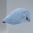thumbnail image 2 of MEICHEN Unisex Denim Newsboy Hats Flat Cabbie Driving Hat Cotton Dad Cap for Men Women Trendy Summer Fall Essentials Accessories, 2 of 3