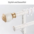 thumbnail image 4 of ruzhgo (White -2pcs) Roman pole bracket Curtain pole bracket - Side mounted double bracket, 4 of 6