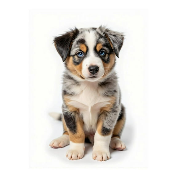 Diamond Art Kit for Adults, Playful Puppy Portrait Blue Eyes Diamond Painting for Adults Beginners, 5D DIY Diamond Art Painting Kits, Colorful Diamond Painting Craft for Home Decor 12x16