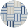 thumbnail image 2 of Addison Rugs Chantille Indoor/Outdoor Transitional Geometric Navy Machine Washable Round Rug, 8' x 8', 2 of 8