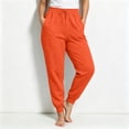 thumbnail image 5 of Women's Sweatpants Casual Drawstring Joggers with Elastic Cuffed Hem, Lightweight Lounge Pants for Yoga Running Athletic Workout Saffron 2XL, 5 of 5