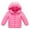 Pink, variant on Kids Boy Girl Puffer Jackets Thin Winter Hooded Lightweight Padded Solid Color Outerwear Coats,9 Years