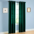 thumbnail image 4 of Nancy Solid Hunter Green Semi Sheer Faux Silk Curtains, 55” x 95”, 4 of 6