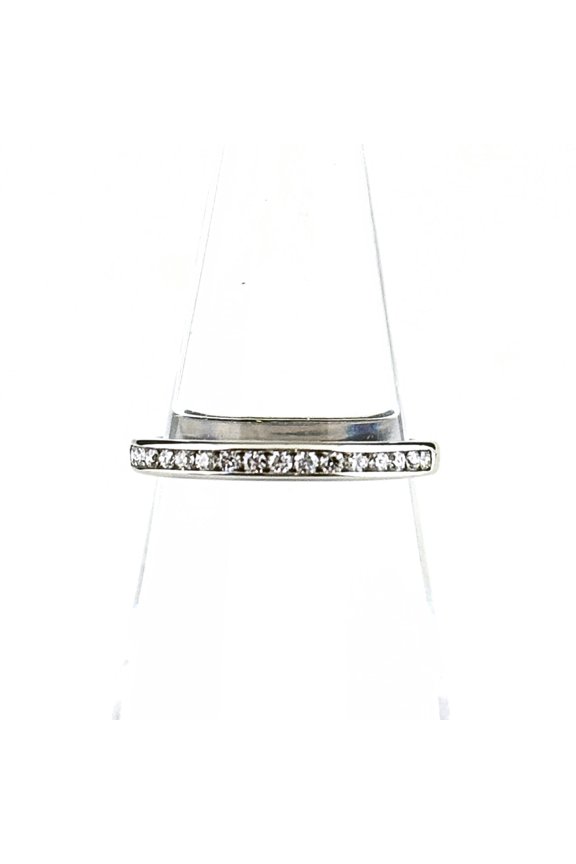 Pre-Owned Tiffany & Co. Half-Circle Channel Setting Ring, Platinum, Melee Diamonds, Pt950,...
