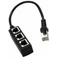 thumbnail image 1 of Adaptateur Séparateur Ethernet 3 Voies RJ45: Convertit un Port Réseau Unique en Trois, Rallonge de Câble Ethernet Durable pour Maison/bureau, Transmission de Données Stable à Haute Vitesse, Séparateur Réseau Compact Noir, 1 of 4