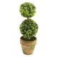 thumbnail image 3 of 3X ÁRboles de Plástico Artificial en Macetas Planta en Maceta Decoración JardíN Patio Interior Al Aire Libre Patrón: Dos Bolas, 3 of 5