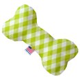 thumbnail image 1 of Lime Green Plaid 10 Inch Bone Dog Toy, 1 of 1