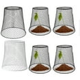 thumbnail image 2 of Pebbuoy Plants Protection Cover Metal Garden Cloche with Fine Mesh Easy-to-Install Plant Cages Animal-proof Mulch Guard for Outdoor Plants, 2 of 6