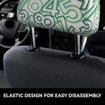 thumbnail image 6 of 2 PCS Car Headrest Cover, green Math Print Soft Car Seat Head Rest Cover Protector Interior Car Accessories Seat Covers for Cars Truck Auto Only Covers, 6 of 8