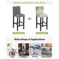 thumbnail image 3 of Sage Green Bar Stool Covers Set of 6, Summer Botanical Leaves Watercolor Stretch Washable Bar Chair Covers with Backs, Removable Pub Counter Height Chair Cover for Kitchen Dining Room Cafe, 3 of 7