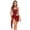Burgundy, variant on CHICTRY Womens Lyrical Contemporary Dance Costume Shiny Sequins Asymmetric Skirted Leotard Dancewear Burgundy XL