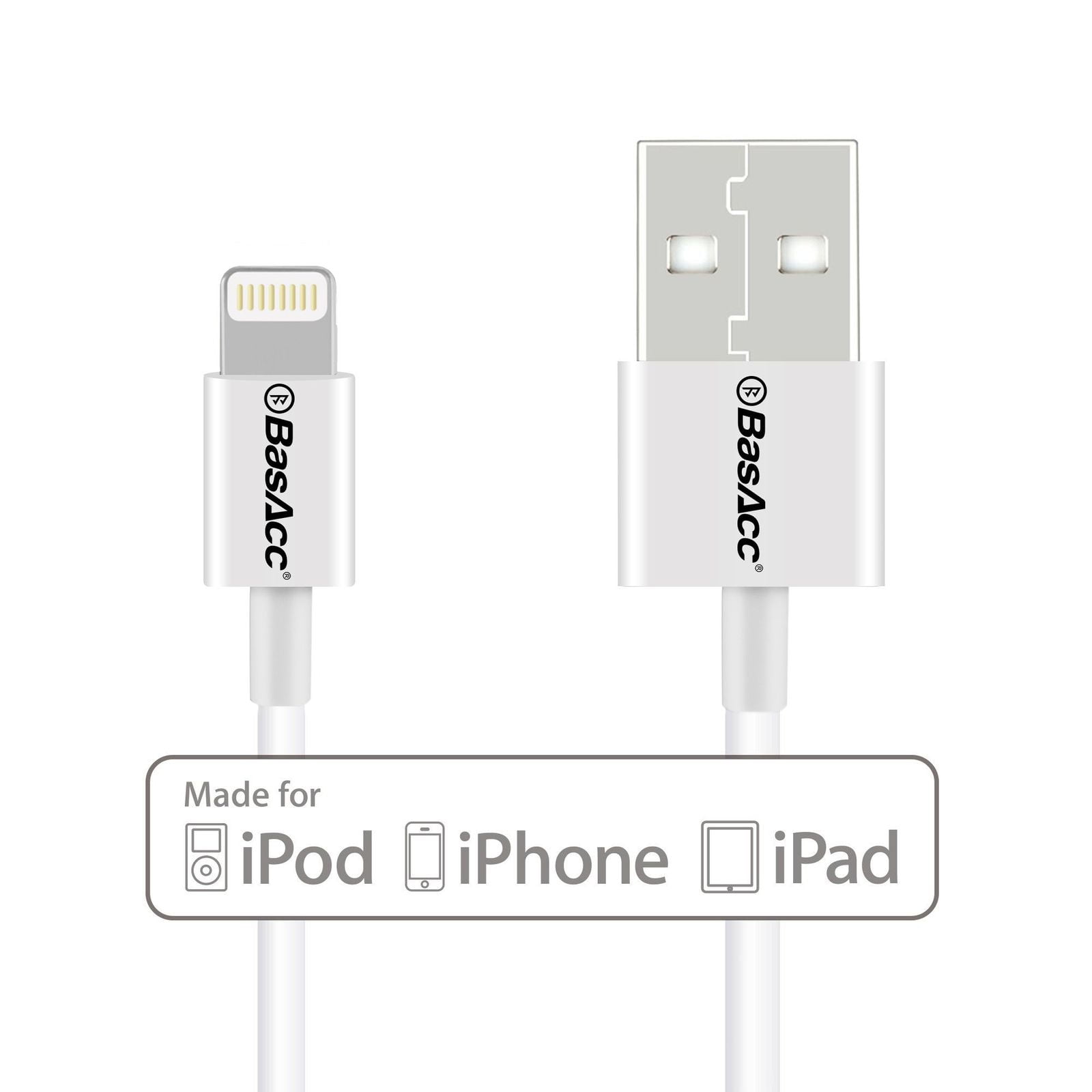 Lightning to USB Cable Original Certified Compatible iPhone 11 12 Xs Max XR X 8 7 6 Plus SE iPad 2M White Apple Charger Cable Airpods Apple MFi Certified iPod