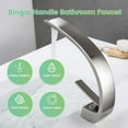 thumbnail image 3 of Bathroom Sink Faucet Modern Single Hole 1-Handle Faucet, Brushed Nickel Solid Brass Faucets, Mount Curved Lavatory Faucets Mixer Tap, 3 of 12