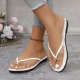 thumbnail image 6 of RKSTN Flip Flops for Women Flats for Women Round Open Toe Trendy Summer Holiday Beach Slides Sandals Women, 6 of 7