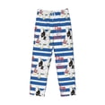 thumbnail image 6 of Uemuo Bulldog Friend Pattern Men's Wide Leg Palazzo Lounge Pants with Pockets Light Weight Loose Comfy Casual Pajama Pants-Large, 6 of 9