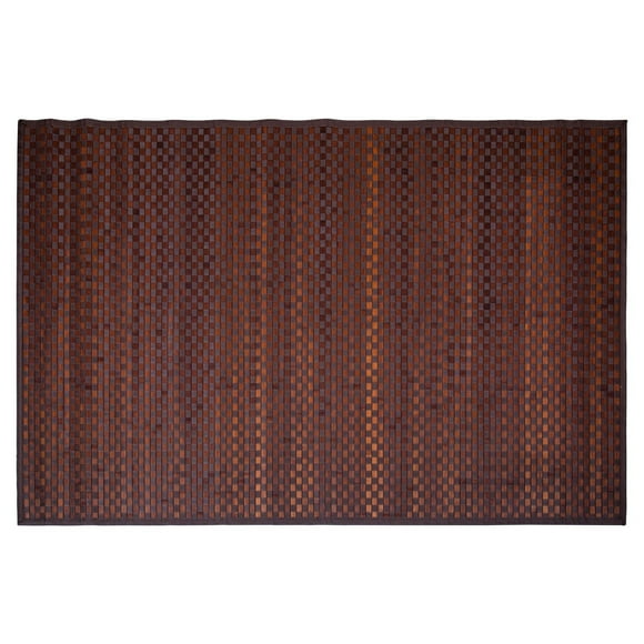Truu Design Natural and Authentic Checkered Bamboo Floor Mat for Home